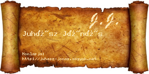Juhász Jónás névjegykártya